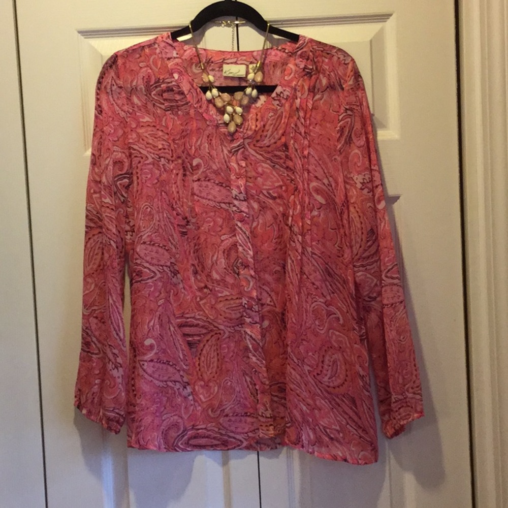 SALE!!  Kim Rogers sheer blouse